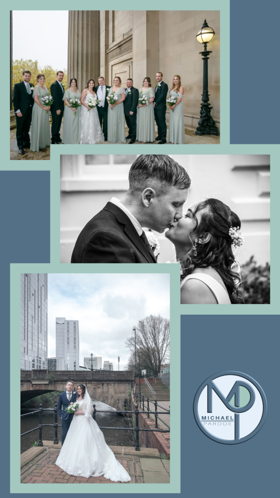 3 wedding photographs and a logo | Photography by Michael Pardoe | Runcorn | Cheshire